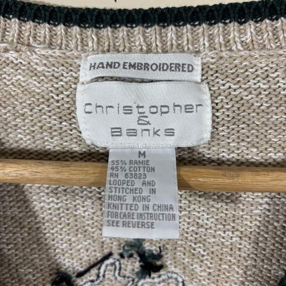 Vintage 98’ Christopher & Banks Hand Embroidered Vest ST. Patrick’s Day Size M - Picture 4 of 6